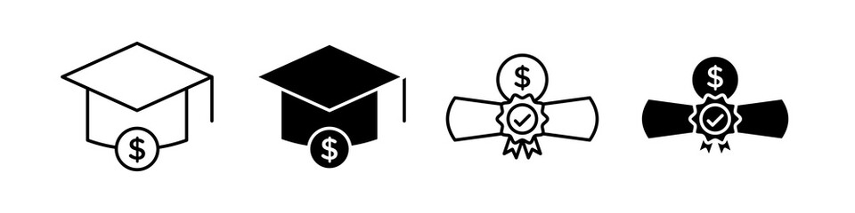 Scholarship icon set