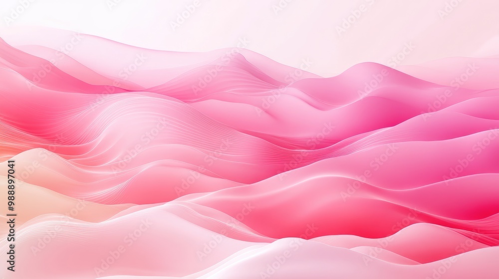 Poster dynamic pink gradient background with fluid waves, adding a refreshing and vibrant touch to your eco