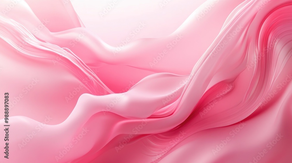 Poster dynamic pink gradient background with fluid waves, adding a refreshing and vibrant touch to your eco