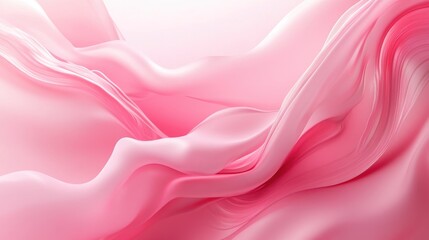Obraz premium Dynamic pink gradient background with fluid waves, adding a refreshing and vibrant touch to your eco-friendly and nature-themed projects