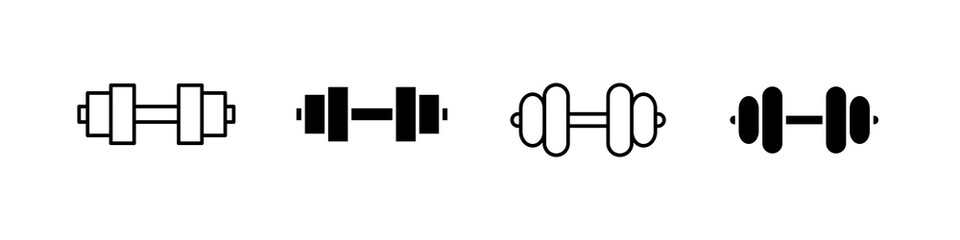 Barbell icon set