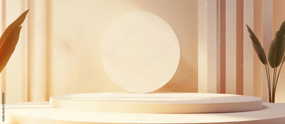 Poster 3d rendered blank background ideal for product display showcase mockup scene