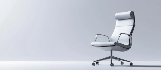Modern office chair in side view showcasing sleek design isolated on a white background with 3D rendering
