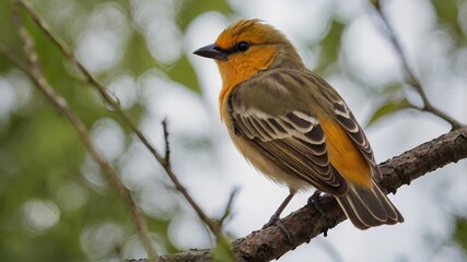Great Tit, Parus major, bird in forest at winter sun
