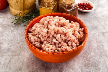 Homemade Raw pork minced meat