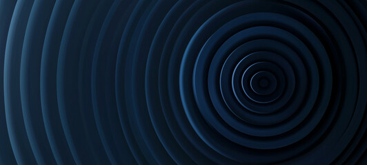Obraz premium Abstract dark blue background with lines in the form of concentric circles