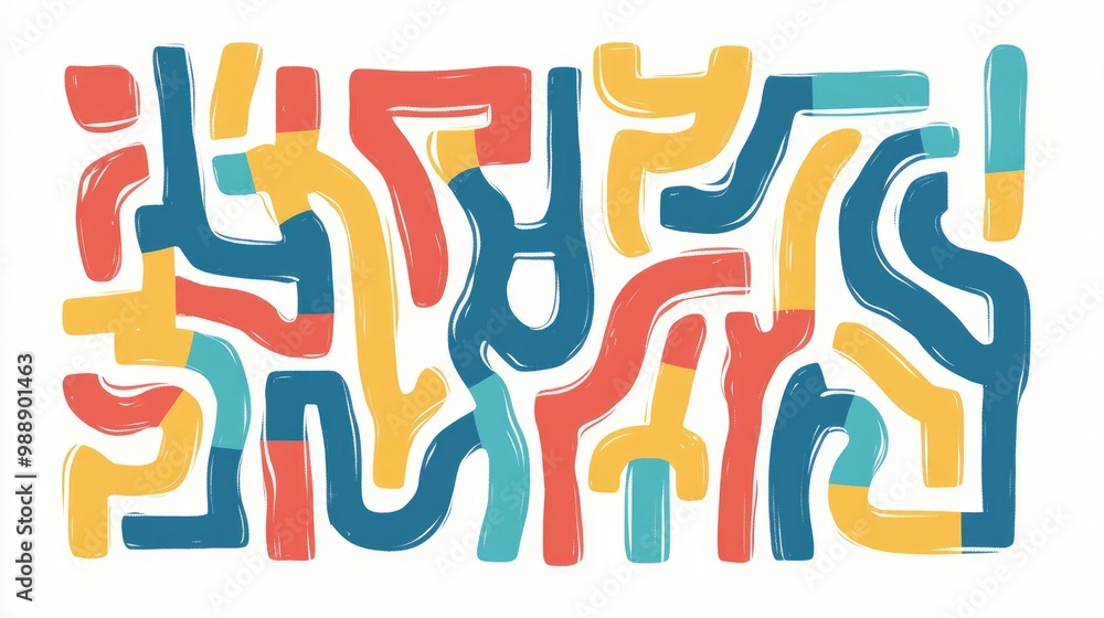 Poster rectangular mazes designed for children engaging puzzles featuring labyrinth challenges flat illustr