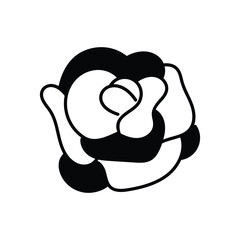 Rose vector icon stock illustration
