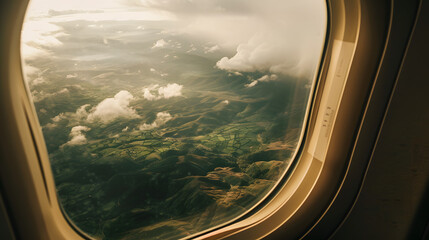 Fototapeta premium View outside the plane window