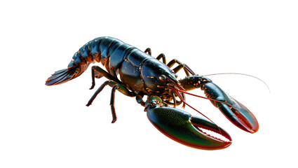 Fresh lobster seafood isolated on white background