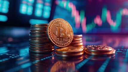 Close-Up of Coins on an Electronic Display