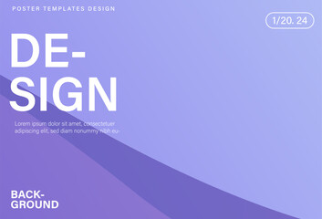 Abstract blue color background templates design