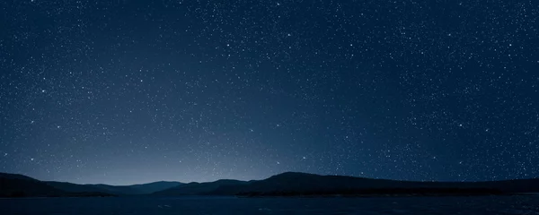 Night sky panorama with stars