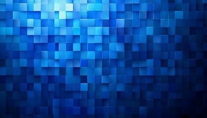 A vibrant blue background featuring abstract squares in various shades, perfect for digital designs and creative projects.