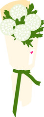 Chrysanthemum Momoko Flower Bouquet Illustration