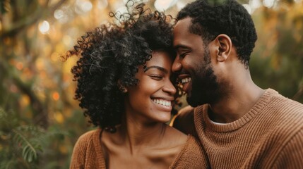 Candid portrait of a couple sharing a moment