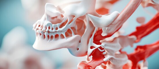 3D medical illustration of sternocostal joint ligaments
