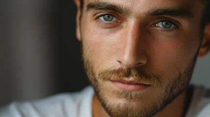 Obraz premium Close-up portrait of a confident young adult