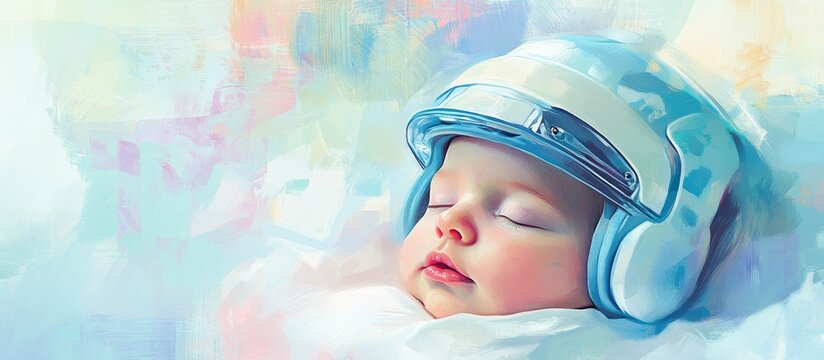 Craniosynostosis helmet for infants with flat head syndrome autism and skull deformities promoting healthy sleep position and tummy time for newborns