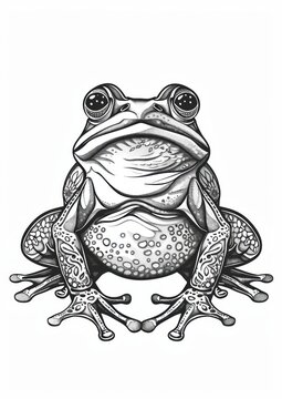 recommend clip art: Frog sketch art illustrated.