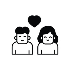 Romantic Walk vector icon stock illustration