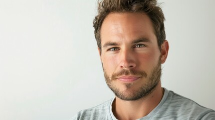 Obraz premium Portrait with a plain white background for a clean look