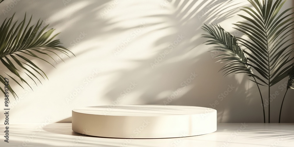 Aufkleber abstract 3d render with shadows on white background