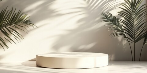 Fototapeta premium Abstract 3D Render with Shadows on White Background