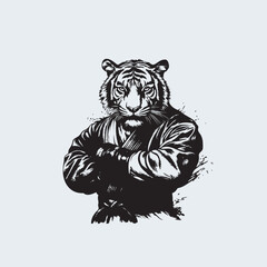 tiger martial arts vector