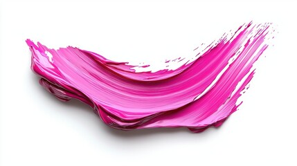 A high quality 3D brush stroke in vibrant pink paint