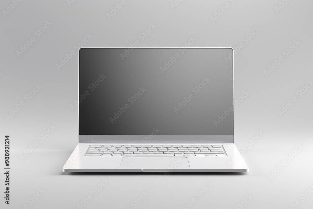 Canvas Prints blank plain white laptop mockup electronics computer hardware.