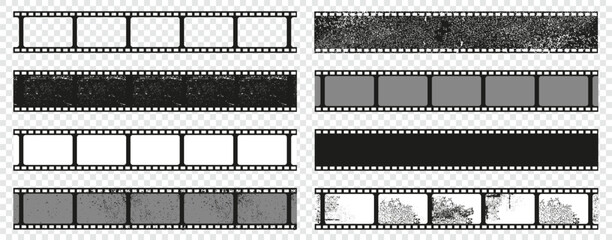 Retro cinema strip collection. Set of vintage film strip