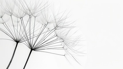 Minimalist print of a dandelion seed head