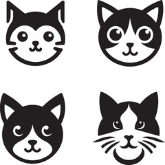 Fototapeta premium black cat vector free desigen