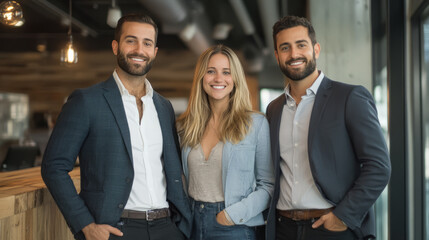 Fototapeta premium Entrepreneurs building a disruptive online platform that changes the way people do business