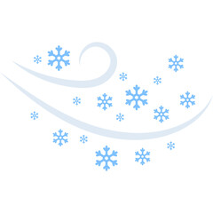 Wind Blowing Snowflakes