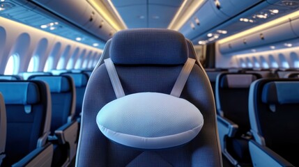 Fototapeta premium Comfortable Seating in a Modern Airplane Cabin