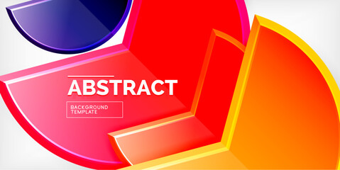 Trendy round shapes with triangular angle design element. Vector Illustration For Wallpaper, Banner, Background, Card, Book Illustration, landing page