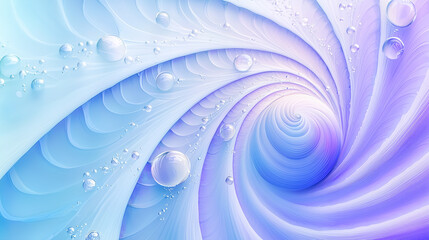 Whirlpool of silky textures and soft blue gradients