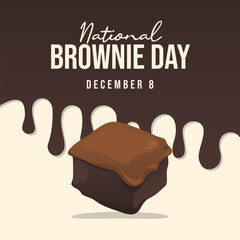 National Brownie Day vector design template good for celebration usage. National Brownie Day design. flat design. eps 10.