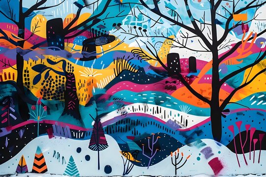 Fototapeta graffiti on the wall