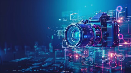 World Photographer Day illustration with graphic icons