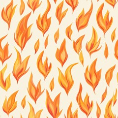 Colorful flame patterns on a light background, ideal for designing and decoration.