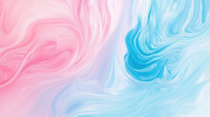 Abstract pastel background with swirling brushstrokes of soft pink, blue, and mint, blending together in a smooth, harmonious pattern.