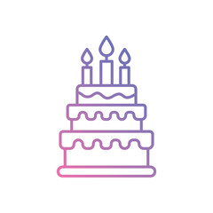 Cake vector icon stock illustration