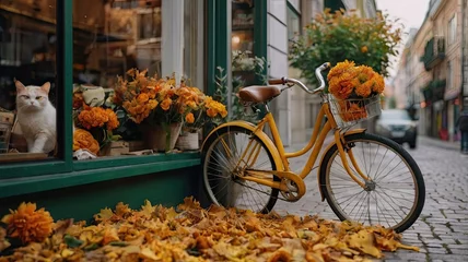 Fototapete Rund bicycle in autumn © Mikkeli