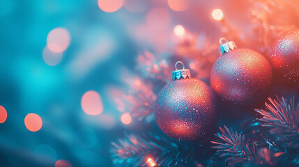 Beautifully Decorated Christmas Tree With Colorful Ornaments and Soft Glowing Lights