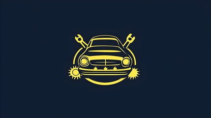 Fototapeta premium logo, icon for car mechanic. Vector logo design for auto parts and Automotive repair service. Automotive Service logo designs vector, Car Repair logo