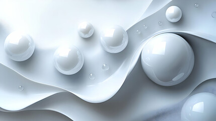 Shiny Spheres and Wavy Surfaces: An Abstract 3D Design