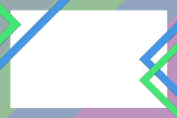 Geometric frame design with colorful overlapping lines, perfect for business presentations or creative layouts.
